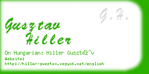 gusztav hiller business card